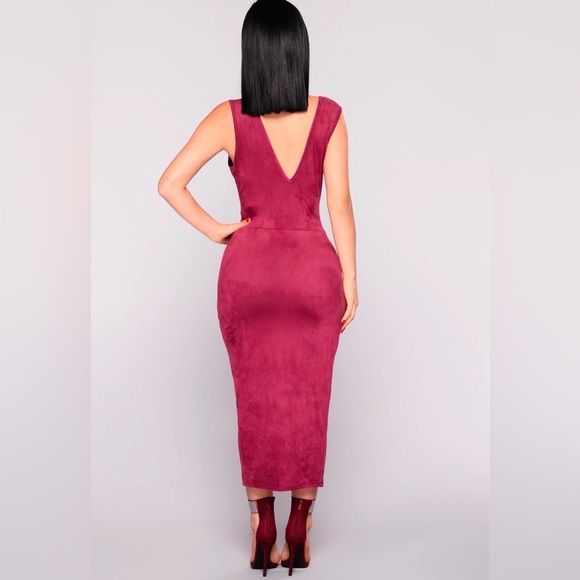 Nature Made Dress - Burgundy - Picture 4 of 4